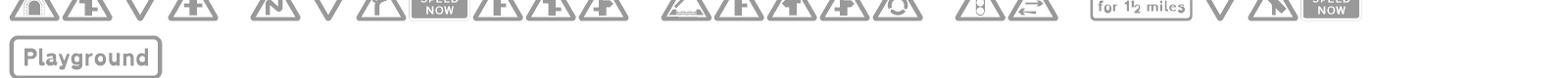 Road Caution Signs UK Part 1 font preview